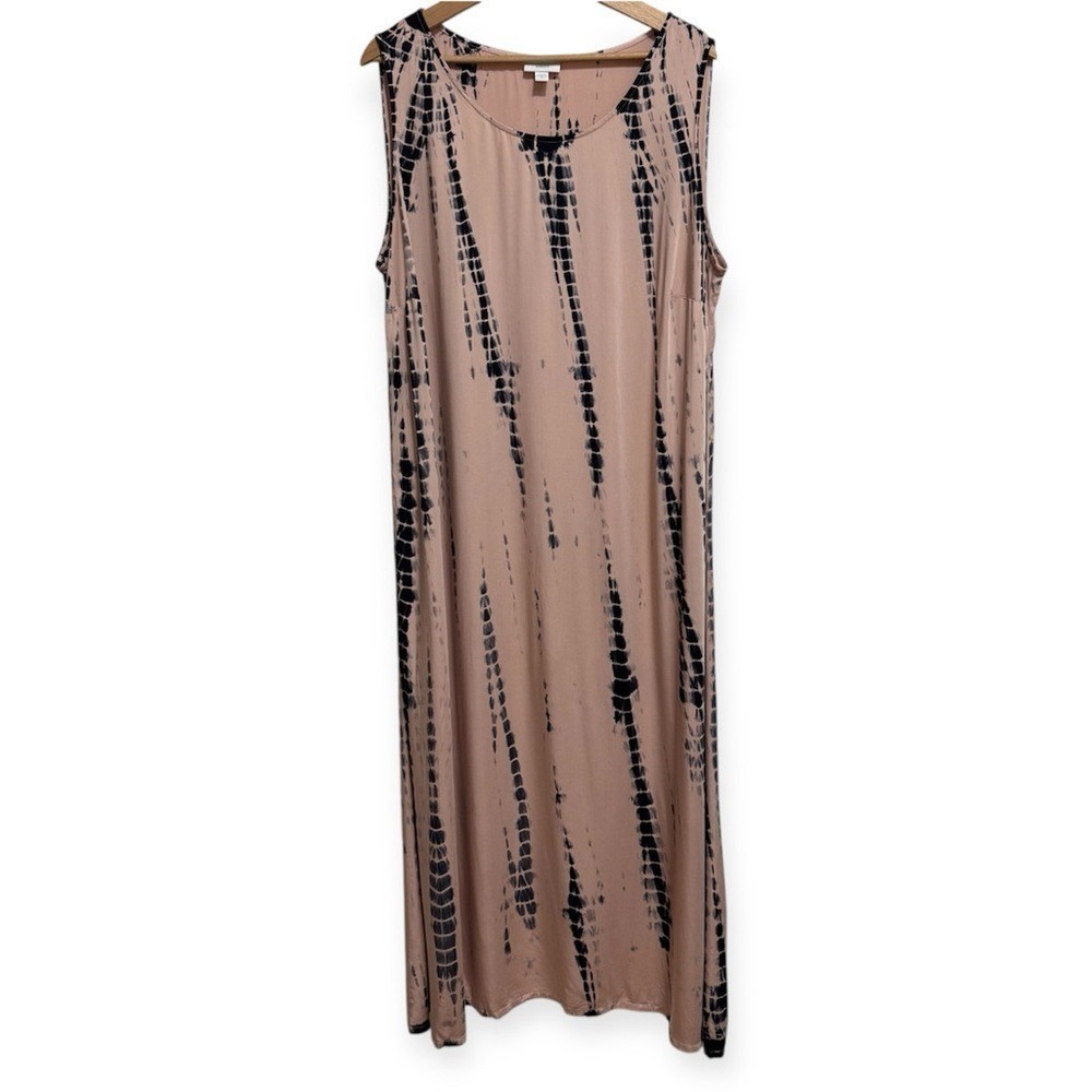 J. Jill PureJill Shibori Tie Dye Maxi Dress Women's XL Boho Bohemian